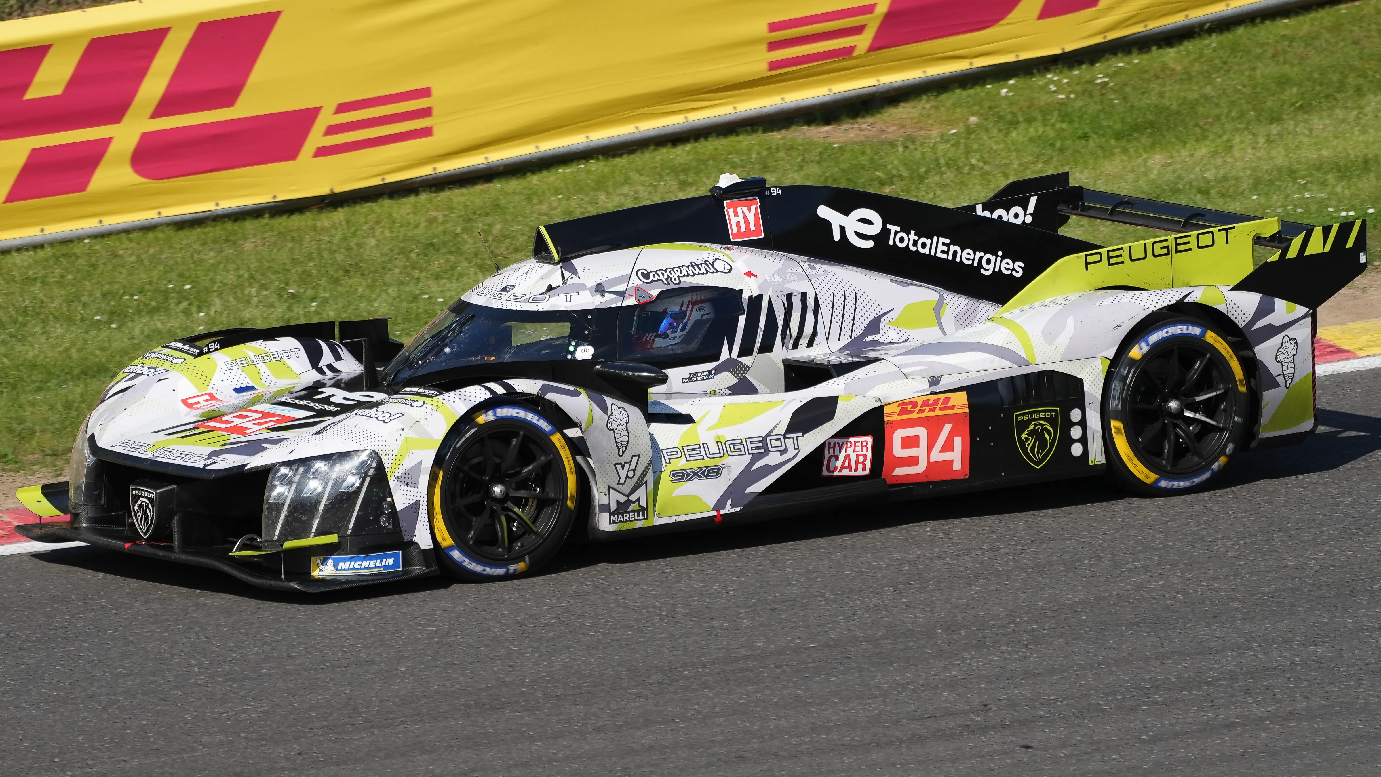 Peugeot 9X8 Hypercar racing at Spa-Francorchamps