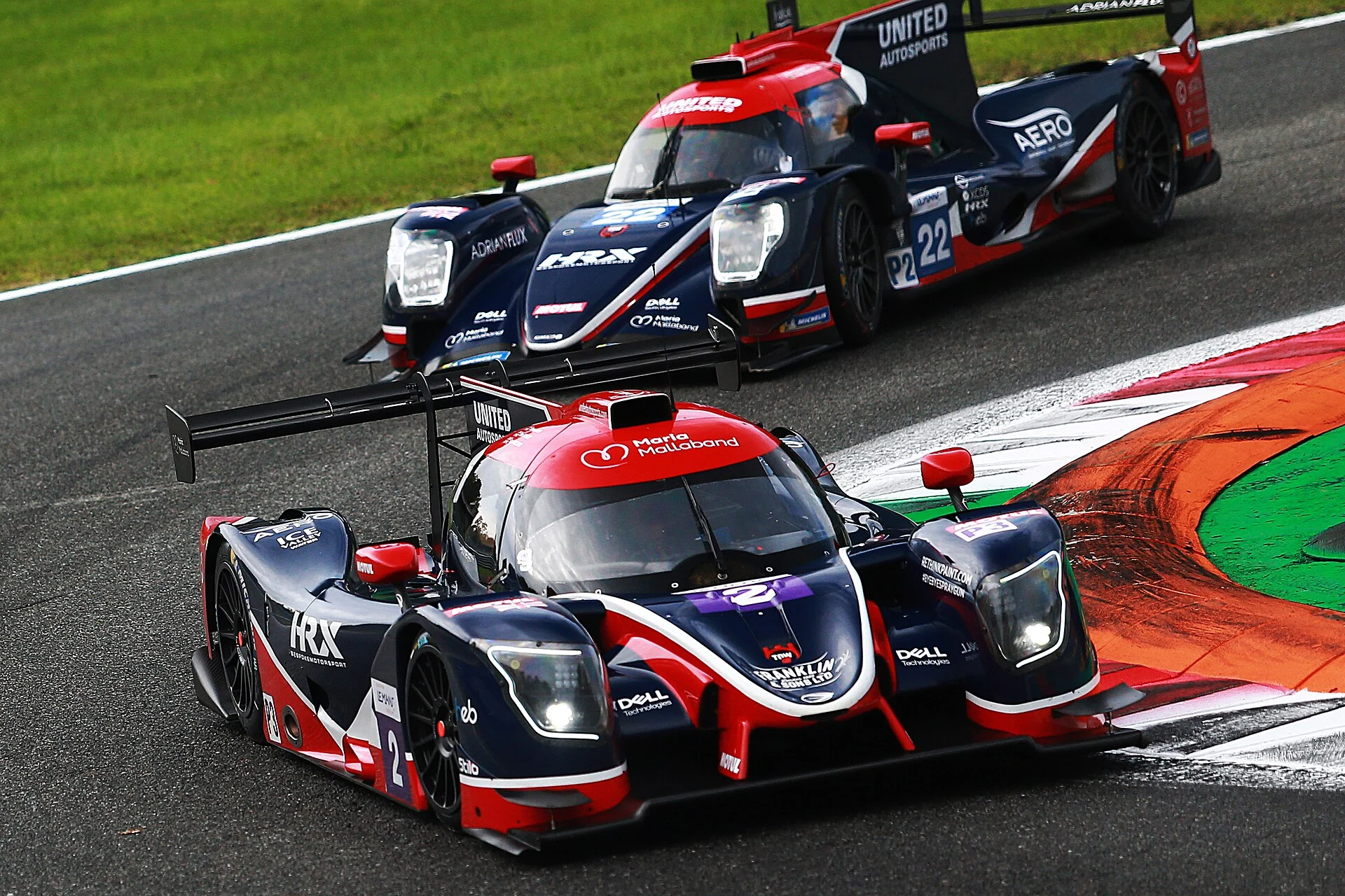 Second-generation Ligier JS P320 LMP3 cornering during an ELMS race weekend