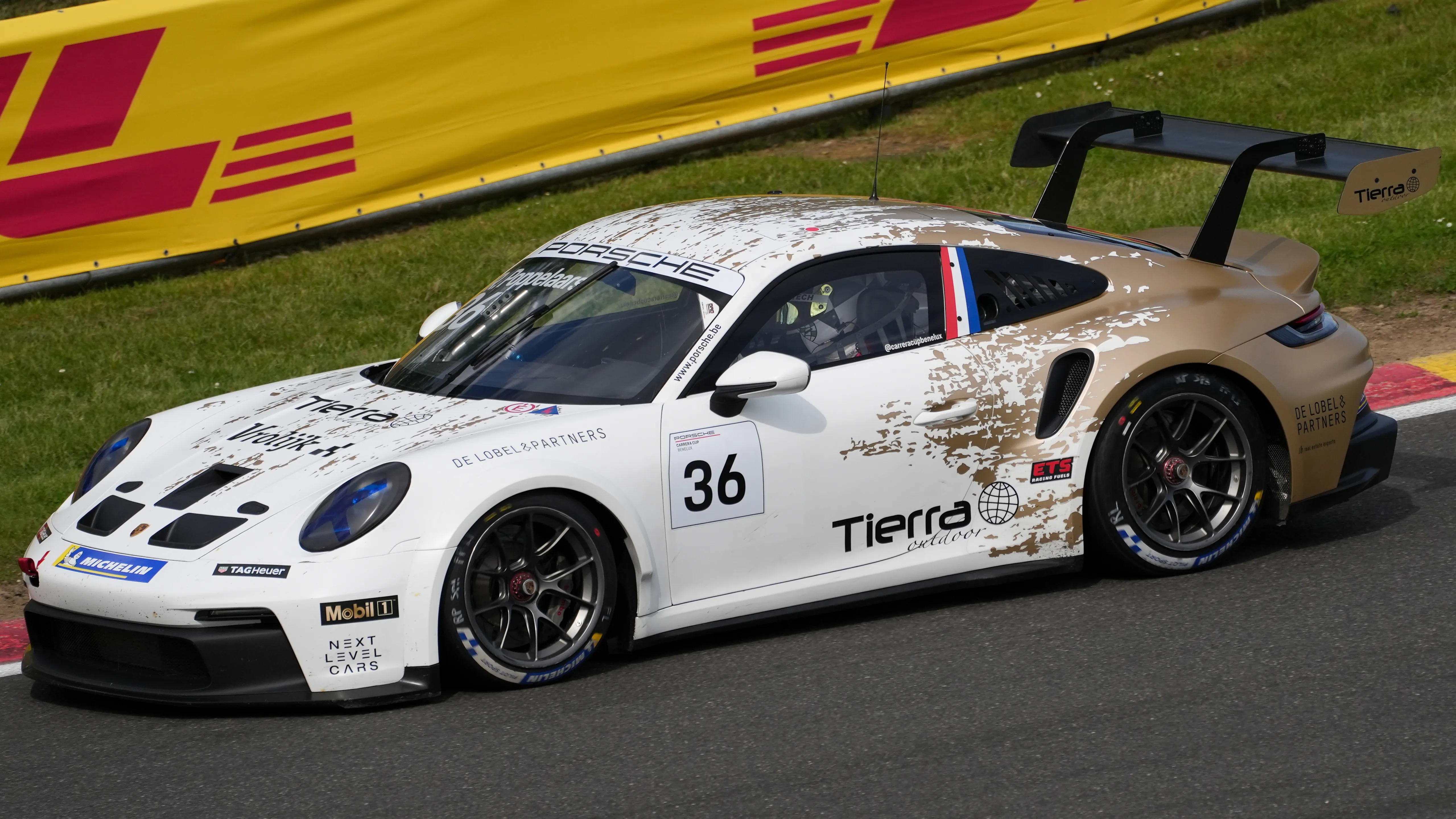 Porsche 911 GT3 Cup 992 racing at Spa-Francorchamps